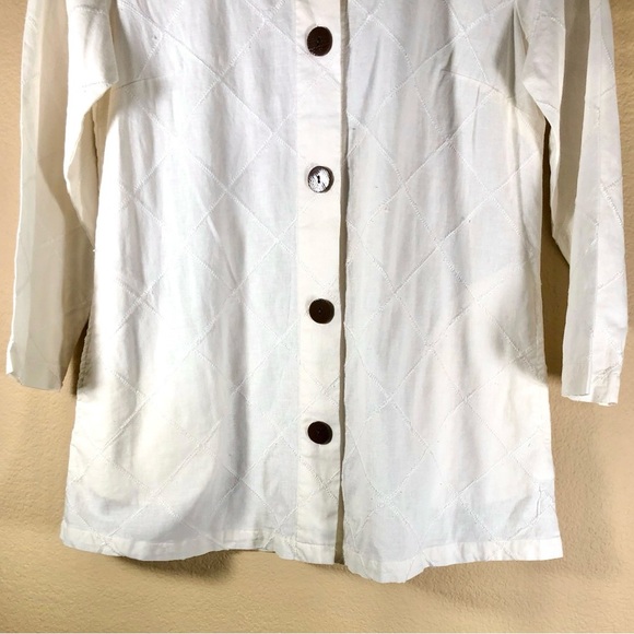Soft Surroundings Brinley Shirt Textured Linen Blend in White - Picture 5 of 9